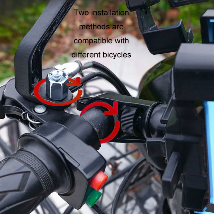 Electric Bike Motorcycle Bicycle Riding Shockproof Navigation Bracket, Color: Black For Rearview Mirror - Holders by PMC TechLife | Online Shopping South Africa | PMC TechLife | Buy Now Pay Later Mobicred