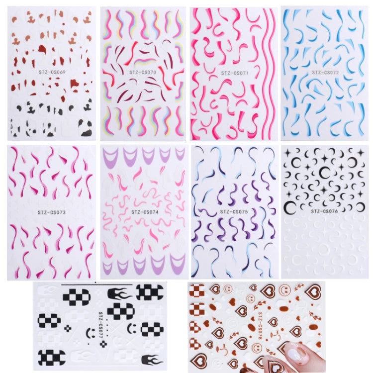 French Style Manicure Sticker Pop Stripe Line Nail Sticker(Stz-CS071) - Nail Stickers by PMC Jewellery | Online Shopping South Africa | PMC Jewellery | Buy Now Pay Later Mobicred