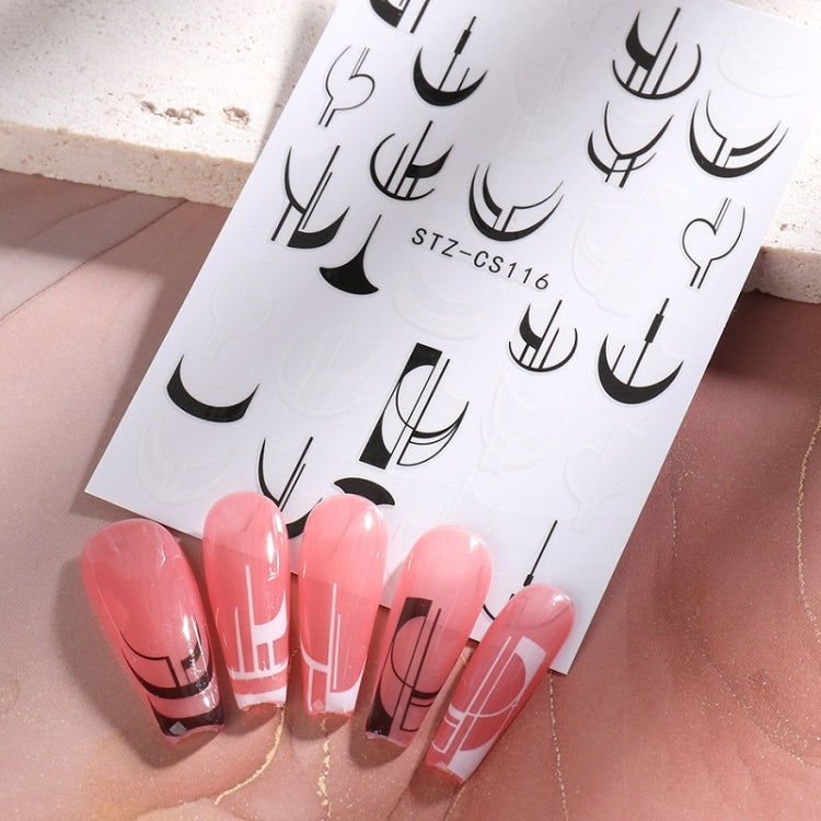 French Style Manicure Sticker Pop Stripe Line Nail Sticker(Stz-CS070) - Nail Stickers by PMC Jewellery | Online Shopping South Africa | PMC Jewellery | Buy Now Pay Later Mobicred