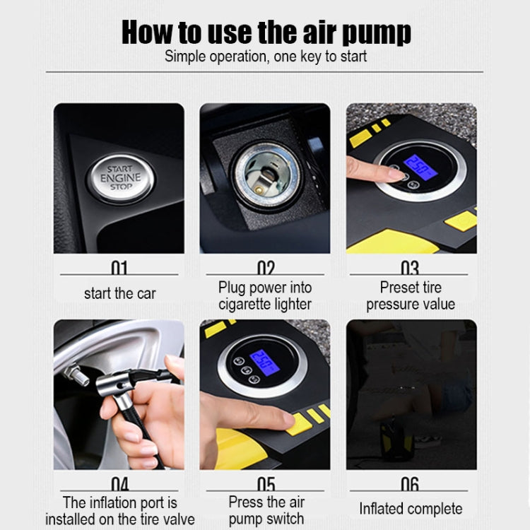 SUITU  ST-5002 DC 12V Car Air Compressor Tire Inflator 150 PSI Auto Air Pump Digital Display Model+Toolbox - Inflatable Pump by SUITU | Online Shopping South Africa | PMC TechLife