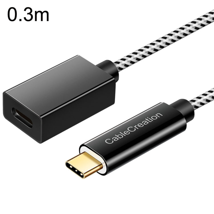 CC0316 0.3m Type-C / USB-C Male to Female Extension Cable Computer Phone Charging Cable(Black) - Cable & Adapters by PMC TechLife | Online Shopping South Africa | PMC TechLife | Buy Now Pay Later Mobicred