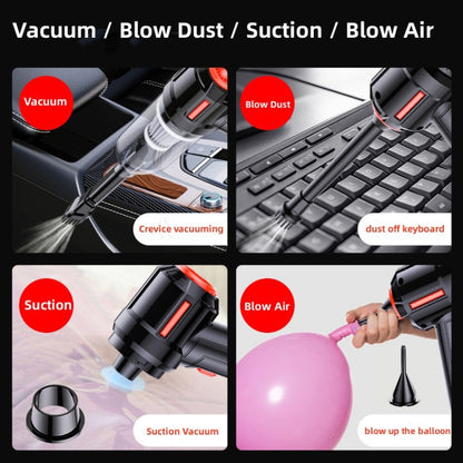 SUITU  ST-6629 3 In 1 5500pa Car Wireless Vacuum Cleaner Blowing Suction And Pumping 3 Modes White -USB Cable - Vacuum Cleaner by SUITU | Online Shopping South Africa | PMC Jewellery