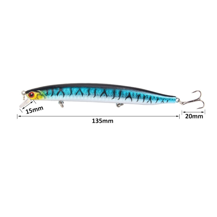 XY-256 19.1g/13.5cm Long Casting Sinking Minnow Fake Bait(3) - Fishing Lures by PMC TechLife | Online Shopping South Africa | PMC TechLife | Buy Now Pay Later Mobicred