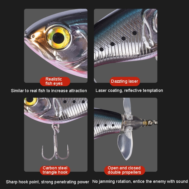 DF080 16g Double Paddle Tractor Surface Tether Roadrunner Fake Lure Long-distance Casting Lure(Tiger Pattern) - Fishing Lures by PMC TechLife | Online Shopping South Africa | PMC TechLife | Buy Now Pay Later Mobicred