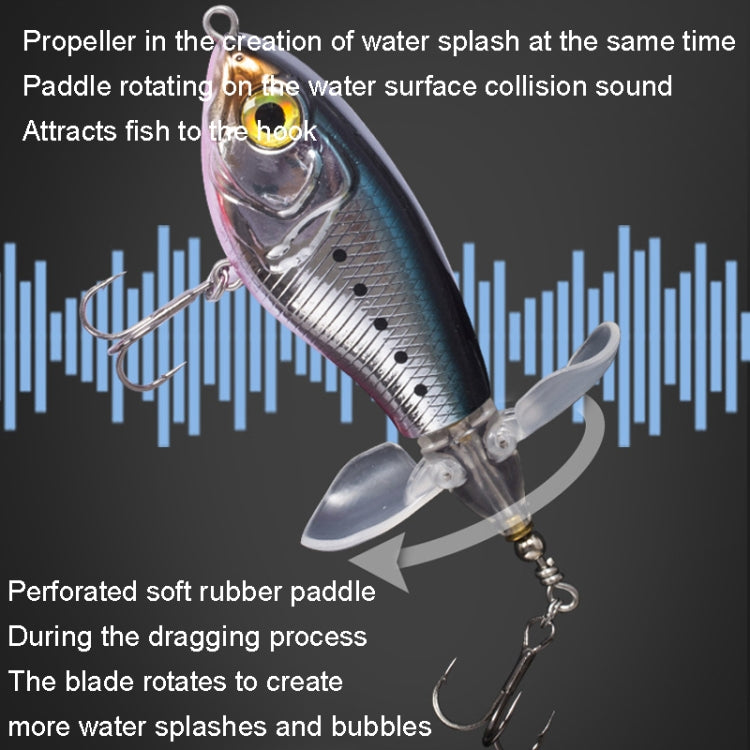 DF080 16g Double Paddle Tractor Surface Tether Roadrunner Fake Lure Long-distance Casting Lure(Silver Black Back) - Fishing Lures by PMC TechLife | Online Shopping South Africa | PMC TechLife | Buy Now Pay Later Mobicred