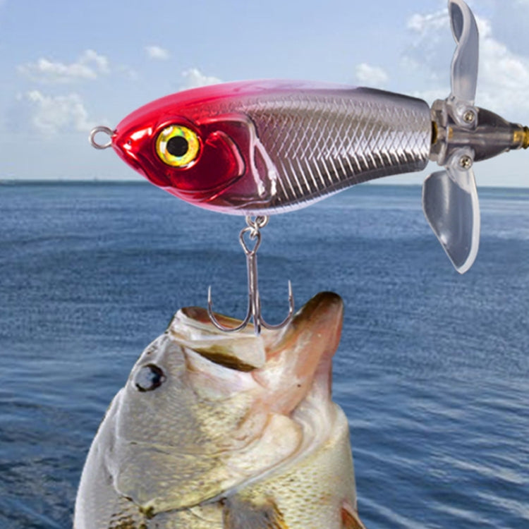 DF065 9g Double Paddle Tractor Surface Tether Roadrunner Fake Lure Long-distance Casting Lure(Silver Black Back) - Fishing Lures by PMC TechLife | Online Shopping South Africa | PMC TechLife | Buy Now Pay Later Mobicred