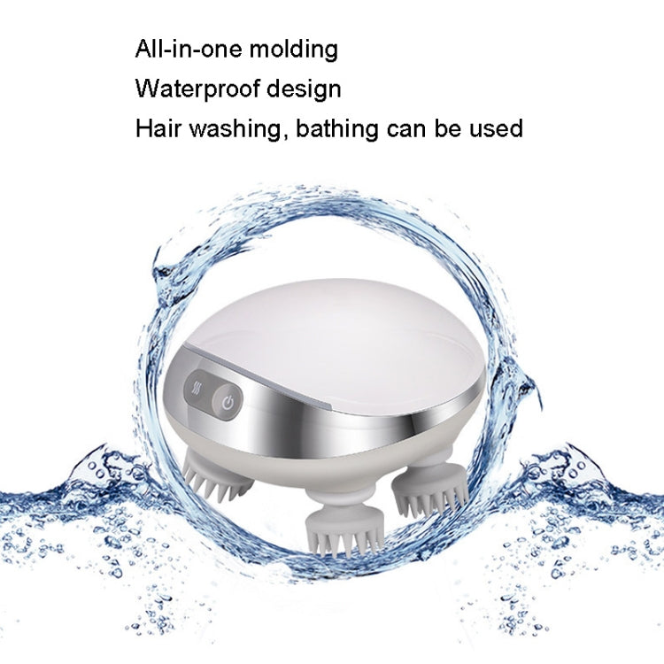 K111 Hot Compress Red Light Head Massager Electric Kneading Vibration Waterproof Head Instrument, Size: English Version(White) - Massage & Relaxation by PMC TechLife | Online Shopping South Africa | PMC TechLife
