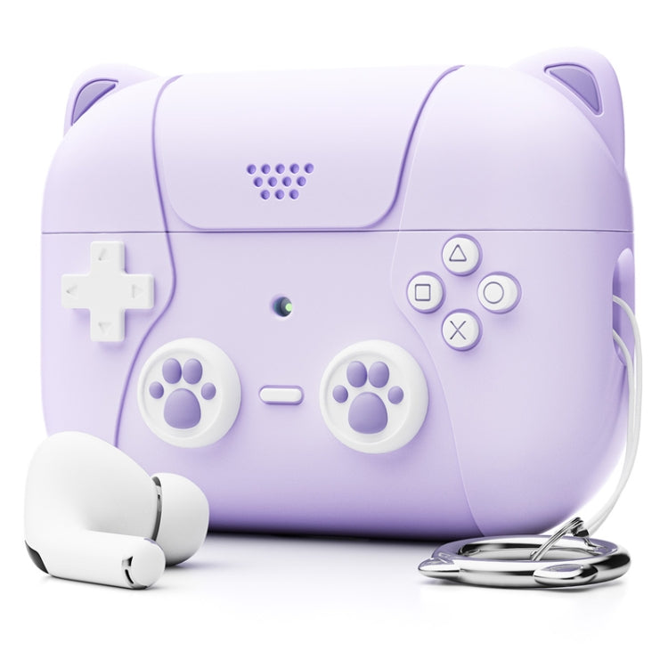 For AirPods Pro 2 Earphone Silicone Protective Case  Cat Claw Cover(Shallow Purple) - For AirPods Pro 2 by PMC Jewellery | Online Shopping South Africa | PMC Jewellery | Buy Now Pay Later Mobicred