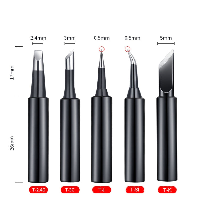 5-in-1 Universal 936 Soldering Station Solder Iron Welding Tip Head Set Black - Soldering Iron Tip by PMC TechLife | Online Shopping South Africa | PMC TechLife