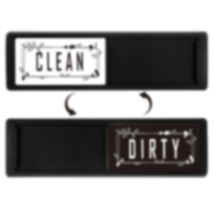 Dishwasher Magnet Clean Dirty Sign Double-Sided Refrigerator Magnet(Black Leaf) - Dish Washers & Accessories by PMc TechLife | Online Shopping South Africa | PMc TechLife | Buy Now Pay Later Mobicred