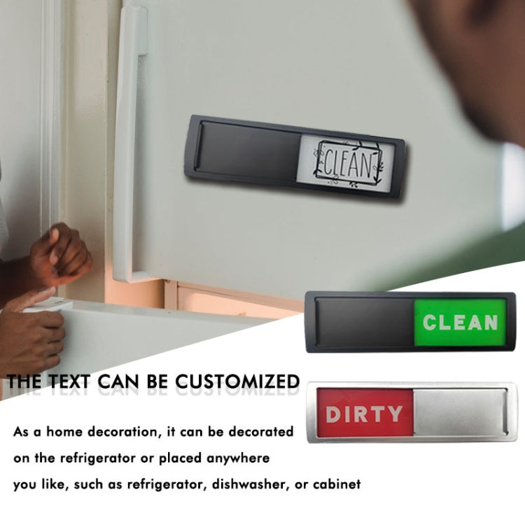 Dishwasher Magnet Clean Dirty Sign Double-Sided Refrigerator Magnet(Black Leaf) - Dish Washers & Accessories by PMc TechLife | Online Shopping South Africa | PMc TechLife | Buy Now Pay Later Mobicred