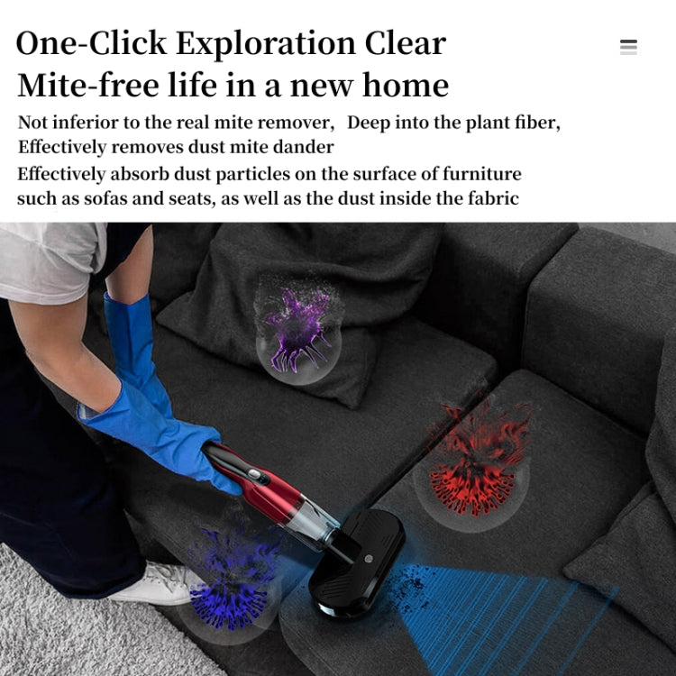 4 In 1 12000pa Wireless  Mini Handheld Car Vacuum Cleaner Mite Remover(Navy Blue) - Vacuum Cleaner by PMC TechLife | Online Shopping South Africa | PMC TechLife | Buy Now Pay Later Mobicred
