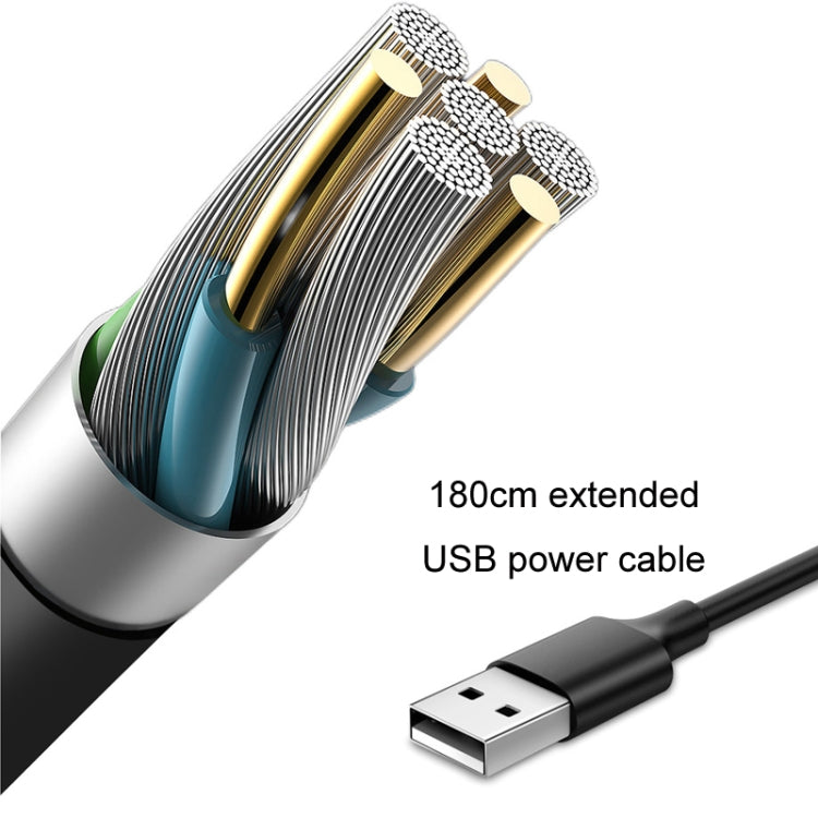 F4206 Suction Cup Double Head Car USB Fan(Black) - Heating & Fans by PMC TechLife | Online Shopping South Africa | PMC TechLife | Buy Now Pay Later Mobicred