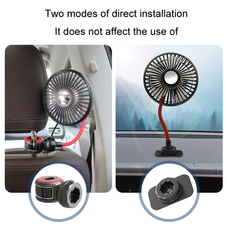 F508 Car Rear Seat USB Air Speed Adjustable Hose Fan(Black Red) - Heating & Fans by PMC TechLife | Online Shopping South Africa | PMC TechLife | Buy Now Pay Later Mobicred