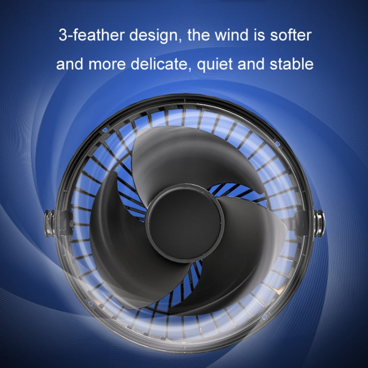 F623 12V/24V Vehicle Electric Oscillating Head Rotatable Double Head Fan (Basic) - Heating & Fans by PMC TechLife | Online Shopping South Africa | PMC TechLife | Buy Now Pay Later Mobicred