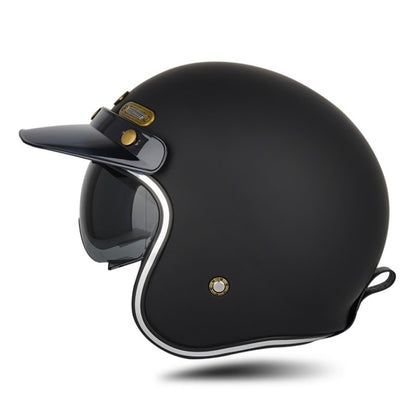 SOMAN Motorcycle Four Seasons Carbon Fiber Half Helmet, Color: FRP Matte Black(S) - Helmets by SOMAN | Online Shopping South Africa | PMC Jewellery | Buy Now Pay Later Mobicred