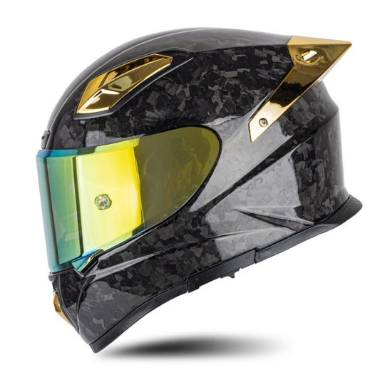 SOMAN Four Seasons Full Cover Motorcycle Helmet, Size: XL(Cheetah Print Gold) - Helmets by SOMAN | Online Shopping South Africa | PMC Jewellery | Buy Now Pay Later Mobicred