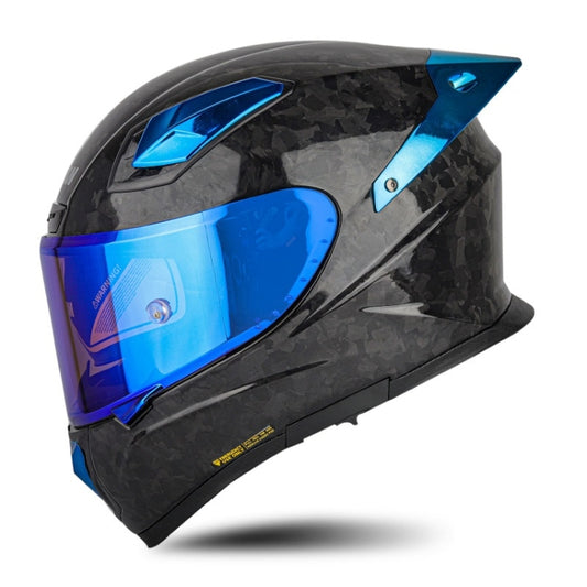 SOMAN Four Seasons Full Cover Motorcycle Helmet, Size: XXL(Cheetah Print Blue) - Helmets by SOMAN | Online Shopping South Africa | PMC Jewellery | Buy Now Pay Later Mobicred