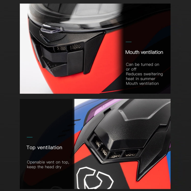 SOMAN Racing Motorcycle Double Lens Riding Safety Helmet, Size: L(Matt Black) - free shipping - PMC TechLife - Order now!
