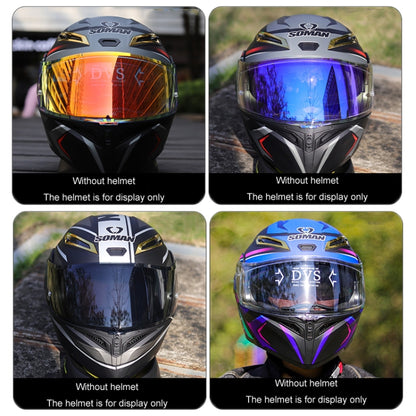 Motorcycle Helmet Lens with Anti-fog Spikes for SOMAN K1/K3SV/K5, Color: Transparent REVO Purple - Helmets by PMC Jewellery | Online Shopping South Africa | PMC Jewellery