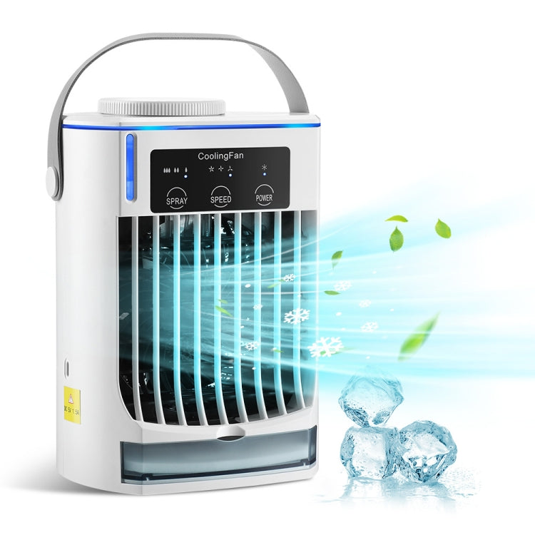 CF008 Mini Household Humidification Spray Air Cooler USB Plug-in Portable Air Conditioner Fan(White) - Electric Fans by PMC Jewellery | Online Shopping South Africa | PMC Jewellery