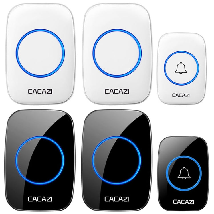 CACAZI A10DC 1 To 2 Battery Type Home Smart Waterproof Electronic Wireless Doorbell(Black) - Wireless Doorbell by CACAZI | Online Shopping South Africa | PMC Jewellery