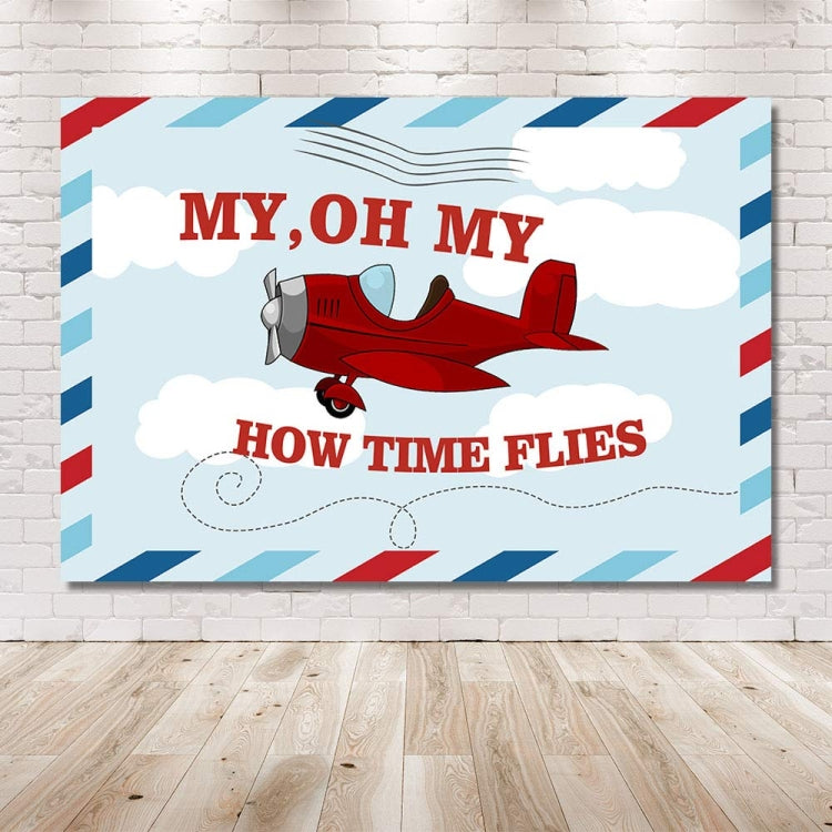 210x150cm Cartoon Small Aircraft Children Birthday Background Cloth - Birthday Party by PMC TechLife | Online Shopping South Africa | PMC TechLife