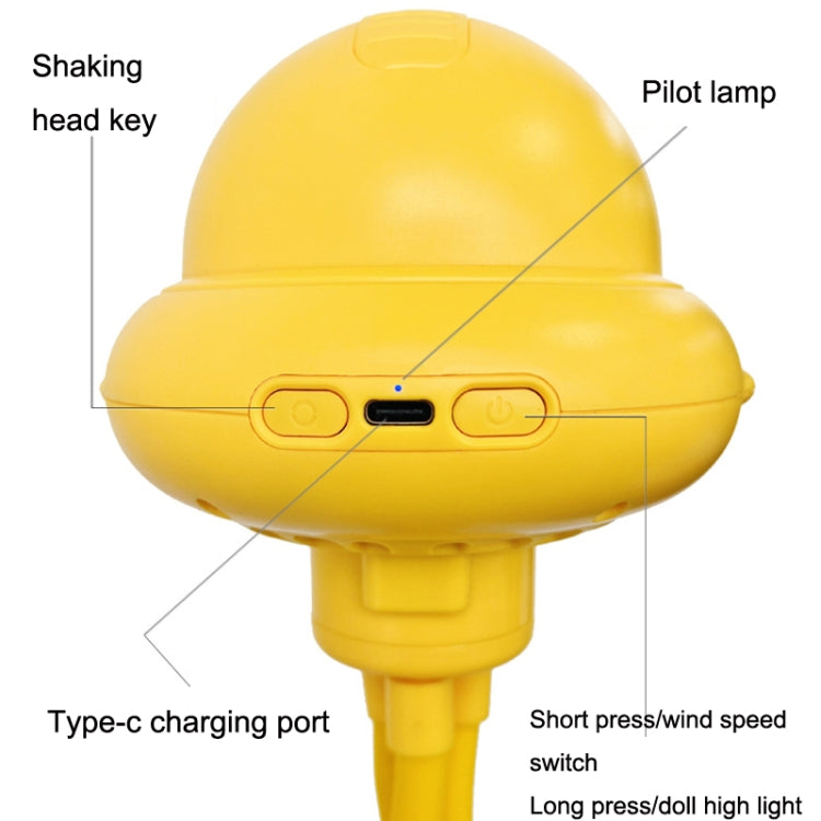 Shaking Head Stroller Fan Leafless Octopus Mute Portable Mini Fan Normal Version (Pink) - Electric Fans by PMC TechLife | Online Shopping South Africa | PMC TechLife | Buy Now Pay Later Mobicred
