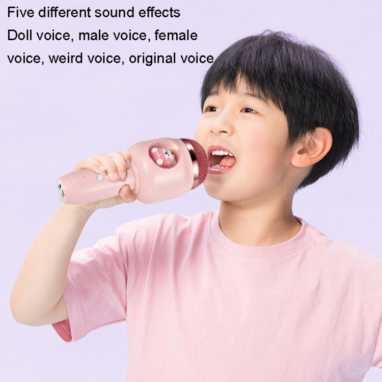 Children Wireless Microphone Bluetooth Phone Singing Microphone(Pink) - Microphone by PMC TechLife | Online Shopping South Africa | PMC TechLife | Buy Now Pay Later Mobicred