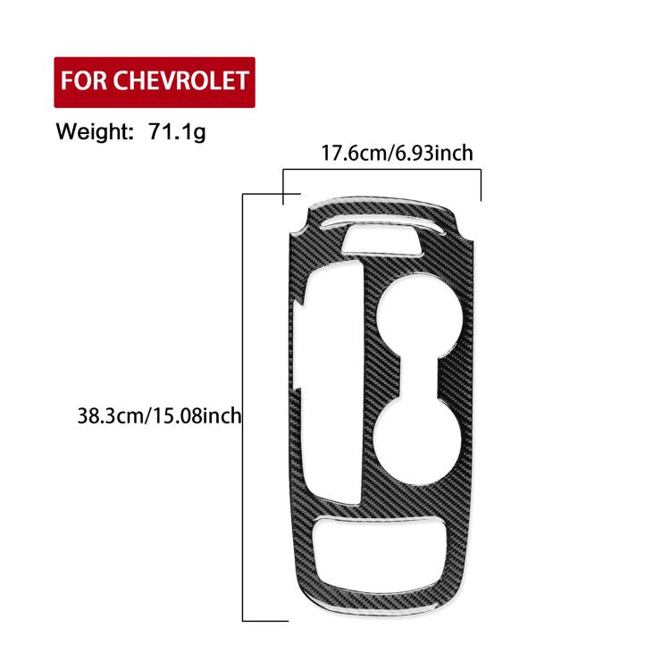 For Chevrolet Malibu 2016-2024 B Model Left-hand Drive Gear Panel Sticker(Black) - Car Interior Mouldings by PMc TechLife | Online Shopping South Africa | PMc TechLife | Buy Now Pay Later Mobicred