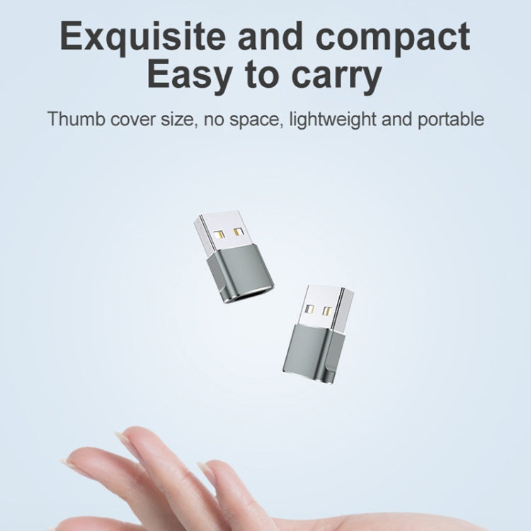 USB 2.0 Male To USB-C / Type-C Female Adapter, Support Charging & Transmission Data(Silver) - free shipping - PMC TechLife - Order now!
