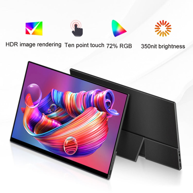 15.6 inch Touch Version 4K Portable External Extended Screen Display For Switch/PS5/Mobile Phone/Computer(AU Plug) - LCD Monitors by PMc TechLife | Online Shopping South Africa | PMc TechLife | Buy Now Pay Later Mobicred