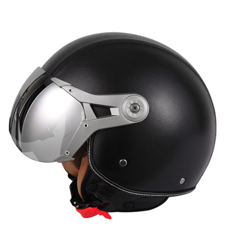 GXT Electric Vehicle Half Cover Four Seasons Retro Helmet, Size: L(Black) - free shipping - PMC TechLife - Order now!