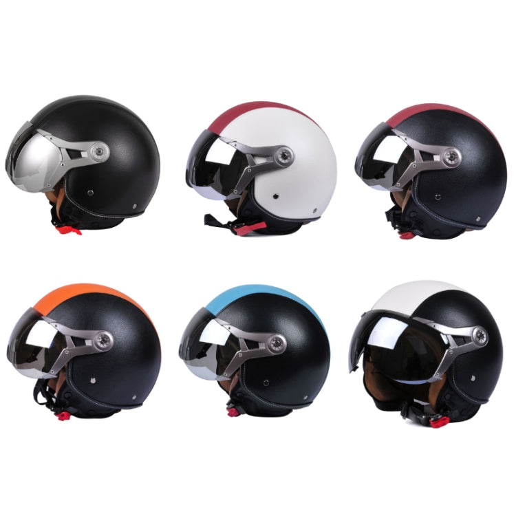 GXT Electric Vehicle Half Cover Four Seasons Retro Helmet, Size: L(Black) - free shipping - PMC TechLife - Order now!