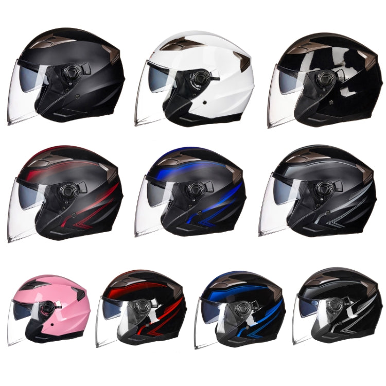 GXT 708 Electric Vehicle Dual Lens Helmet Four Seasons Safety Helmet, Size: M(Matt Black Red) - Helmets by GXT | Online Shopping South Africa | PMC Jewellery | Buy Now Pay Later Mobicred