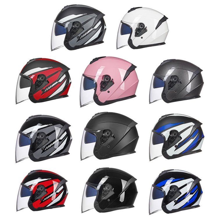GXT Electric Vehicle Four Seasons Sun Protection & Windshield Double Lens Helmet, Size: L(Bright Black) - free shipping - PMC TechLife - Order now!