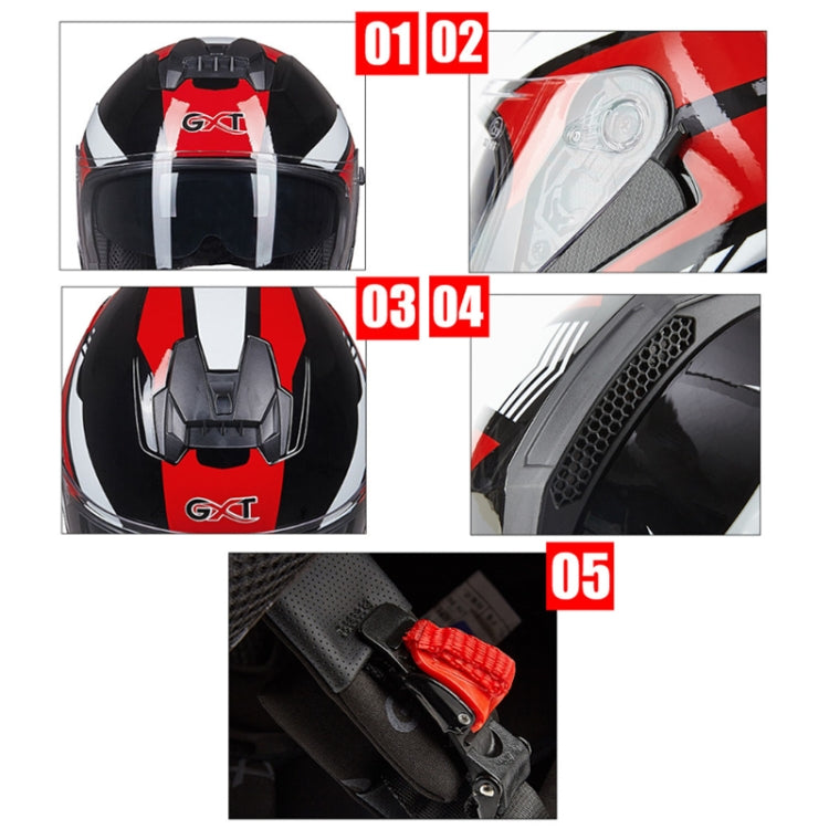 GXT Electric Vehicle Four Seasons Sun Protection & Windshield Double Lens Helmet, Size: M(Bright White) - free shipping - PMC TechLife - Order now!