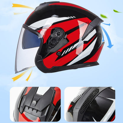 GXT Electric Vehicle Four Seasons Sun Protection & Windshield Double Lens Helmet, Size: XL(Matt Black Gray) - Helmets by GXT | Online Shopping South Africa | PMC Jewellery | Buy Now Pay Later Mobicred