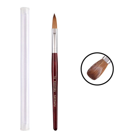 Red Wood Handle Kolinsky Hair Nail Art Brush No. 16 - Nail Art Equipment by PMC Jewellery | Online Shopping South Africa | PMC Jewellery | Buy Now Pay Later Mobicred