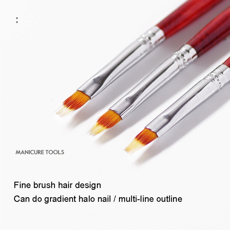 Nail Pen Wooden Pole Tool Gradient Dyeing Pen Multi-Line Hooking Tool(No.14 Sweeping Pen) - free shipping - PMC Jewellery - Order now!