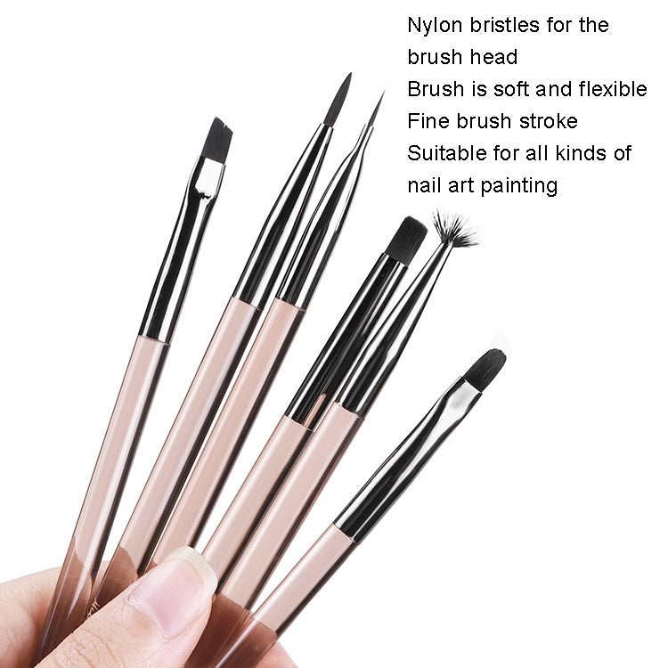 Acrylic Tea Color Pen Brush Beauty Nail Pen Color Painting Drawing Pen Light Therapy Pen(KS12) - Nail Art Equipment by PMC Jewellery | Online Shopping South Africa | PMC Jewellery | Buy Now Pay Later Mobicred