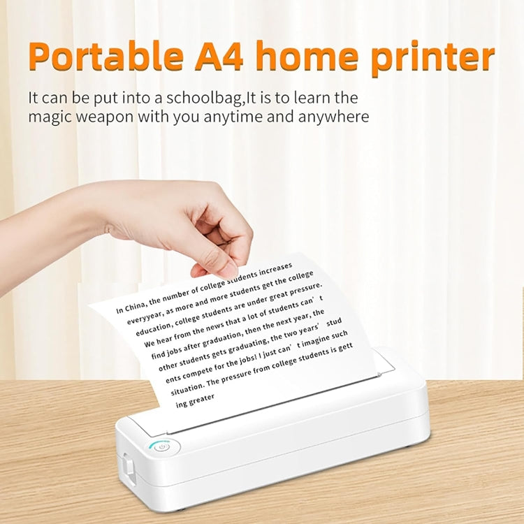 Bluetooth Connection Inkless A4 Printer Portable Mini Student Office Home Photo Printer, Model: X8 - free shipping - PMC TechLife - Order now!