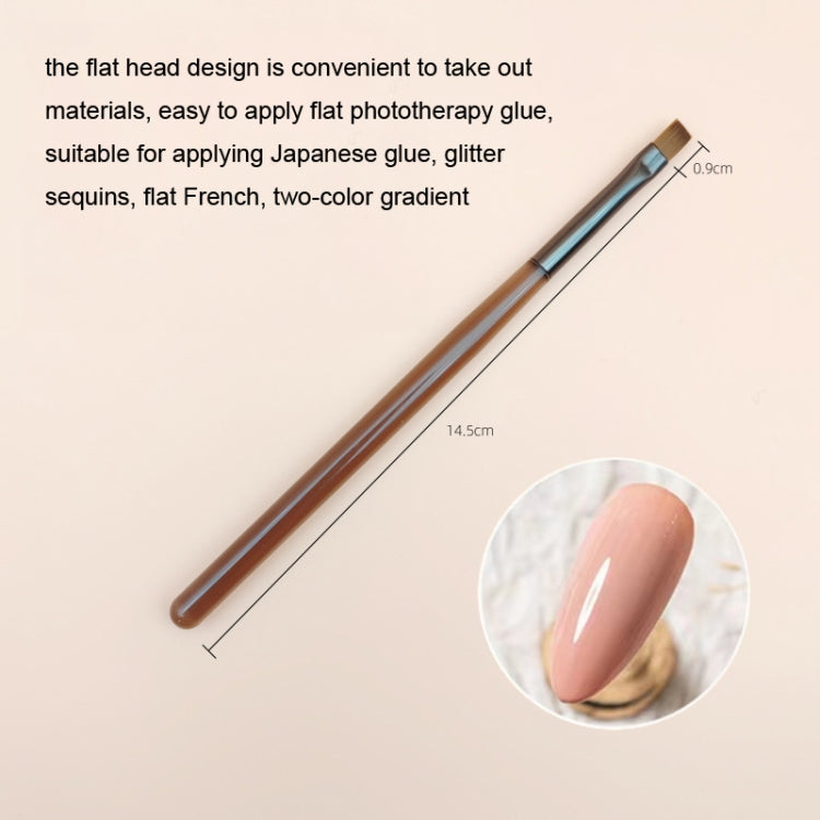 Brown Nail Art Pen Set Colorful Drawing Tools, Style: Flat Head Fen - Nail Art Equipment by PMC Jewellery | Online Shopping South Africa | PMC Jewellery | Buy Now Pay Later Mobicred