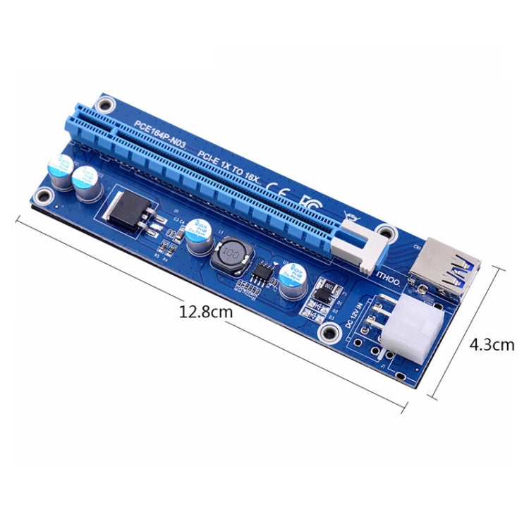 PCE164P-N03 VER006C Mini PCI-E 1X To 16X Riser For Laptop External Image Card, Spec: Blackboard 6pin - free shipping - PMC TechLife - Order now!