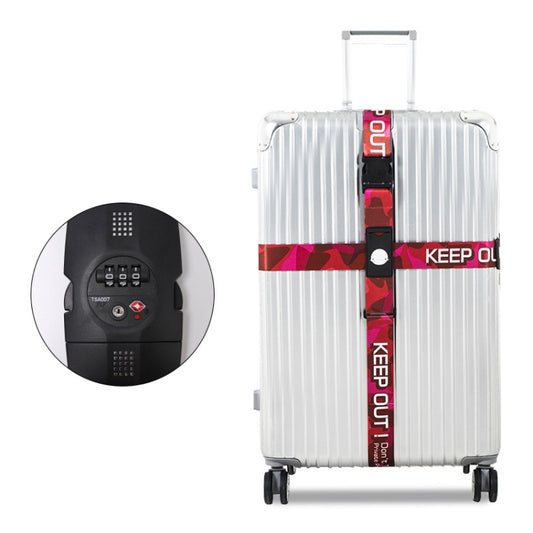 Luggage Cross Customs Lock Binding Strap, Color: Keep Out Red (TSA) - Tapes & Ropes by PMC Jewellery | Online Shopping South Africa | PMC Jewellery | Buy Now Pay Later Mobicred