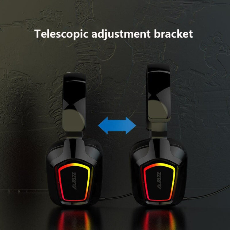 Ajazz AX368 Computer Game Audio Recognition RGB Headset 7.1 Channel Version (Black) - Multimedia Headset by Ajazz | Online Shopping South Africa | PMC Jewellery | Buy Now Pay Later Mobicred