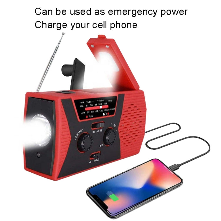 AM/FM/NoAA 2000mAh Emergency Radio Portable Hand Crank Solar Powered Radio(Green) - Radio Player by PMC TechLife | Online Shopping South Africa | PMC TechLife | Buy Now Pay Later Mobicred