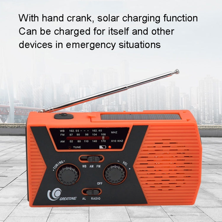AM/FM/NoAA 2000mAh Emergency Radio Portable Hand Crank Solar Powered Radio(Red) - Radio Player by PMC TechLife | Online Shopping South Africa | PMC TechLife | Buy Now Pay Later Mobicred
