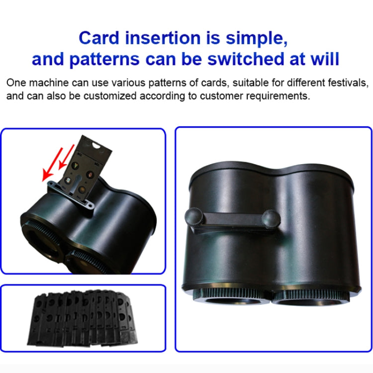 16 Cards US Plug Not Easy To Fade Card Pattern 9W Double Cylinder Water Pattern Christmas Projection Light - Christmas Decoration Lamps by PMc TechLife | Online Shopping South Africa | PMc TechLife | Buy Now Pay Later Mobicred