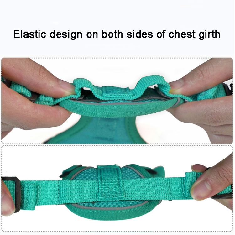 Pet Vest Harness + Traction Rope Set Reflective Breathable Dog Cat Harness, Size: XL(Gray) - Leashes by PMC TechLife | Online Shopping South Africa | PMC TechLife